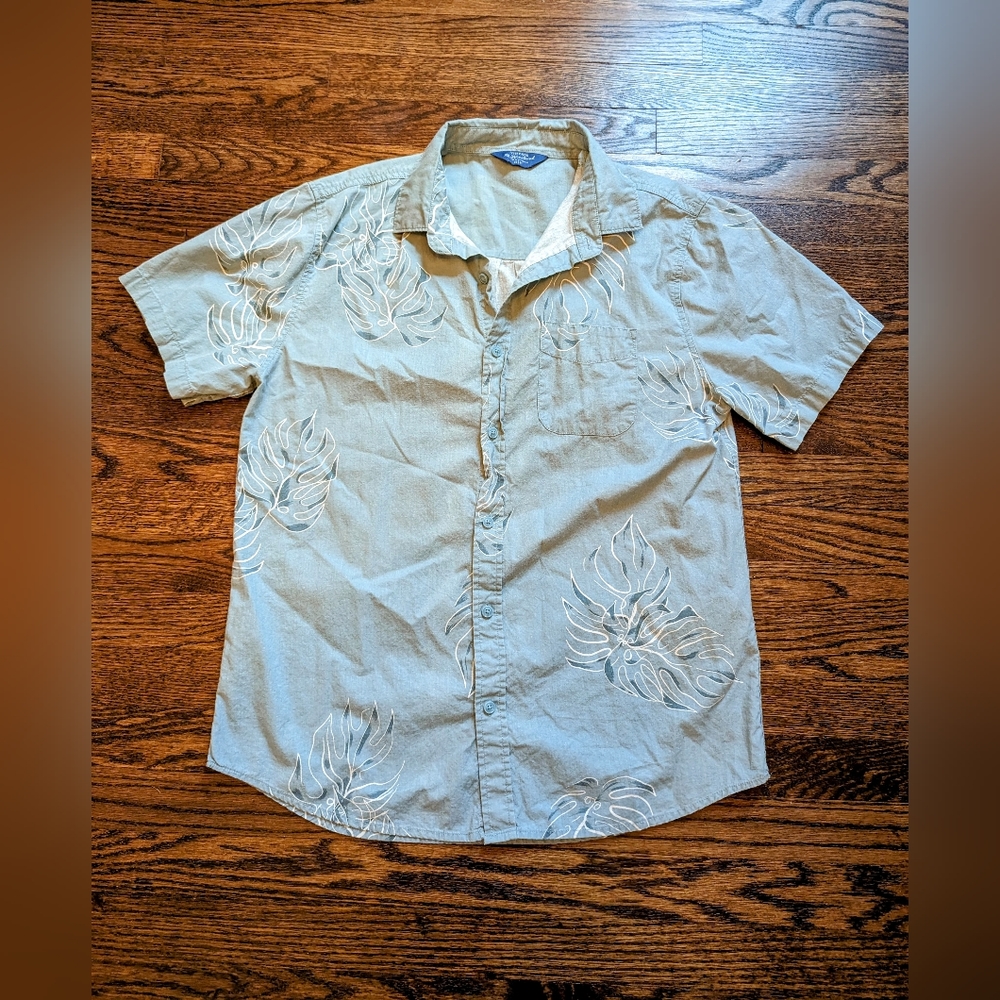 Floral Green Casual Button Shirt